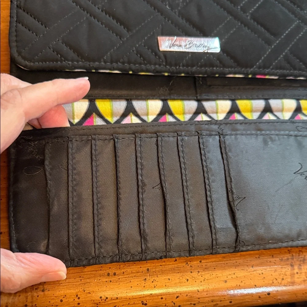 Vera Bradley Black Quilted Clutch